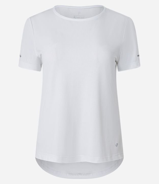Camiseta Esportiva Texturizada com Detalhe Reflexivo