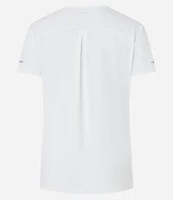 Camiseta Esportiva Regular Texturizada com Detalhe Refletivo