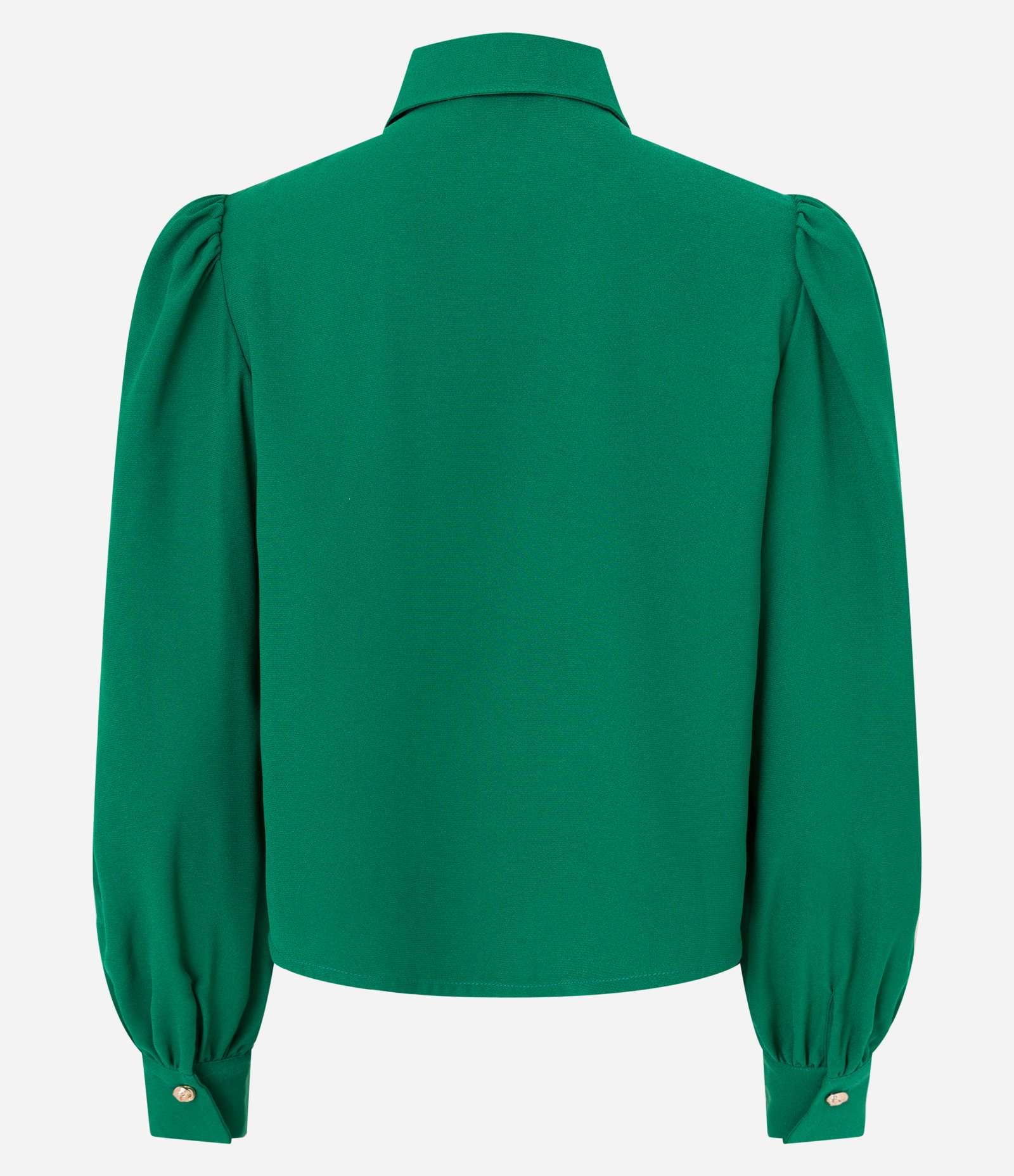 Camisa em Crepe com Botão Diferenciado e Manga Bufante 6