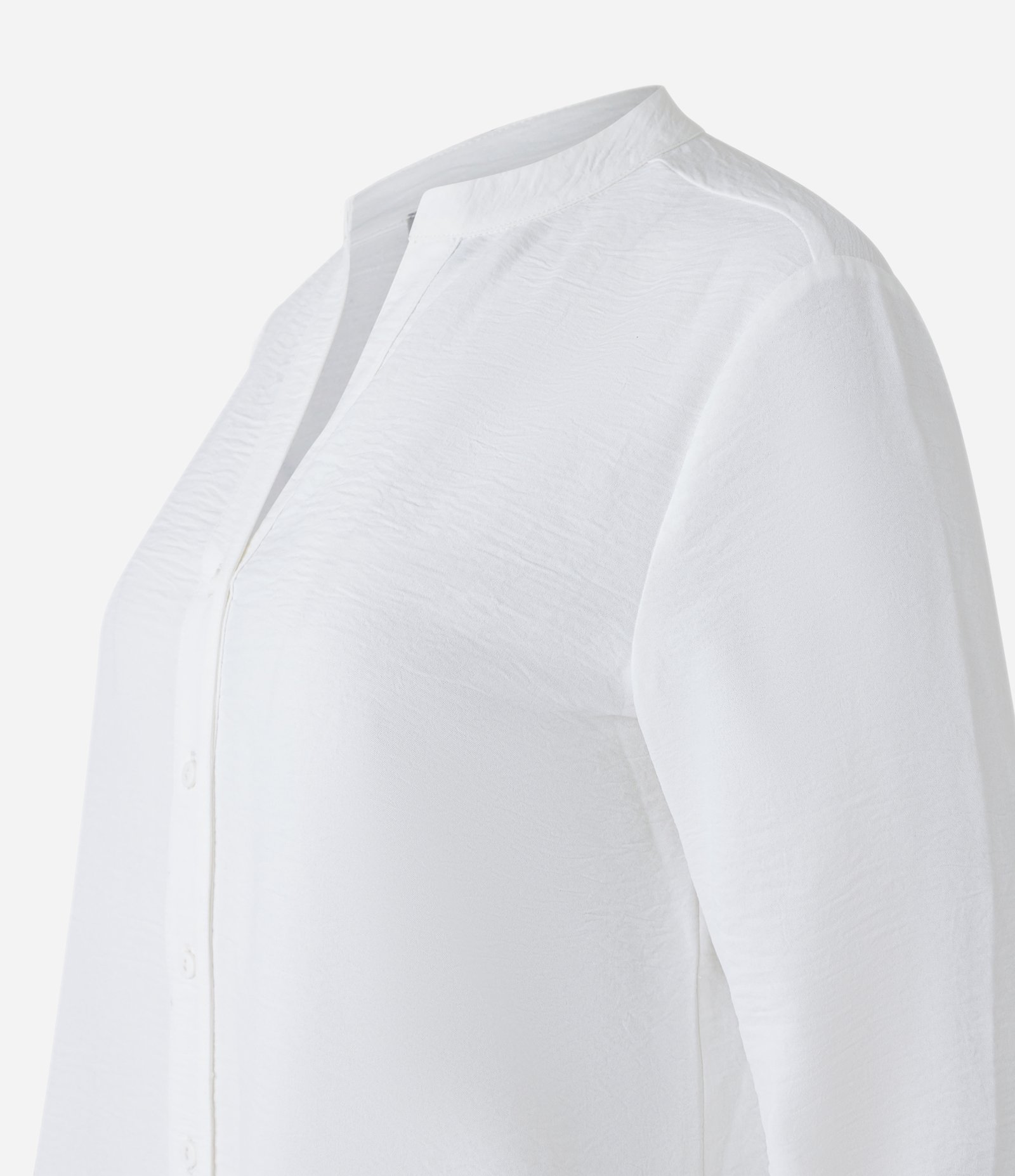 Camisa em Airflow com Gola Padre Branco Neve 8