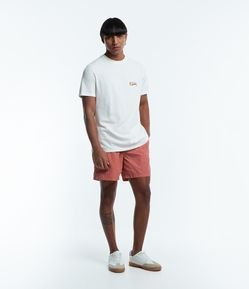 Bermuda Básica em Microfibra com Cós Elástico