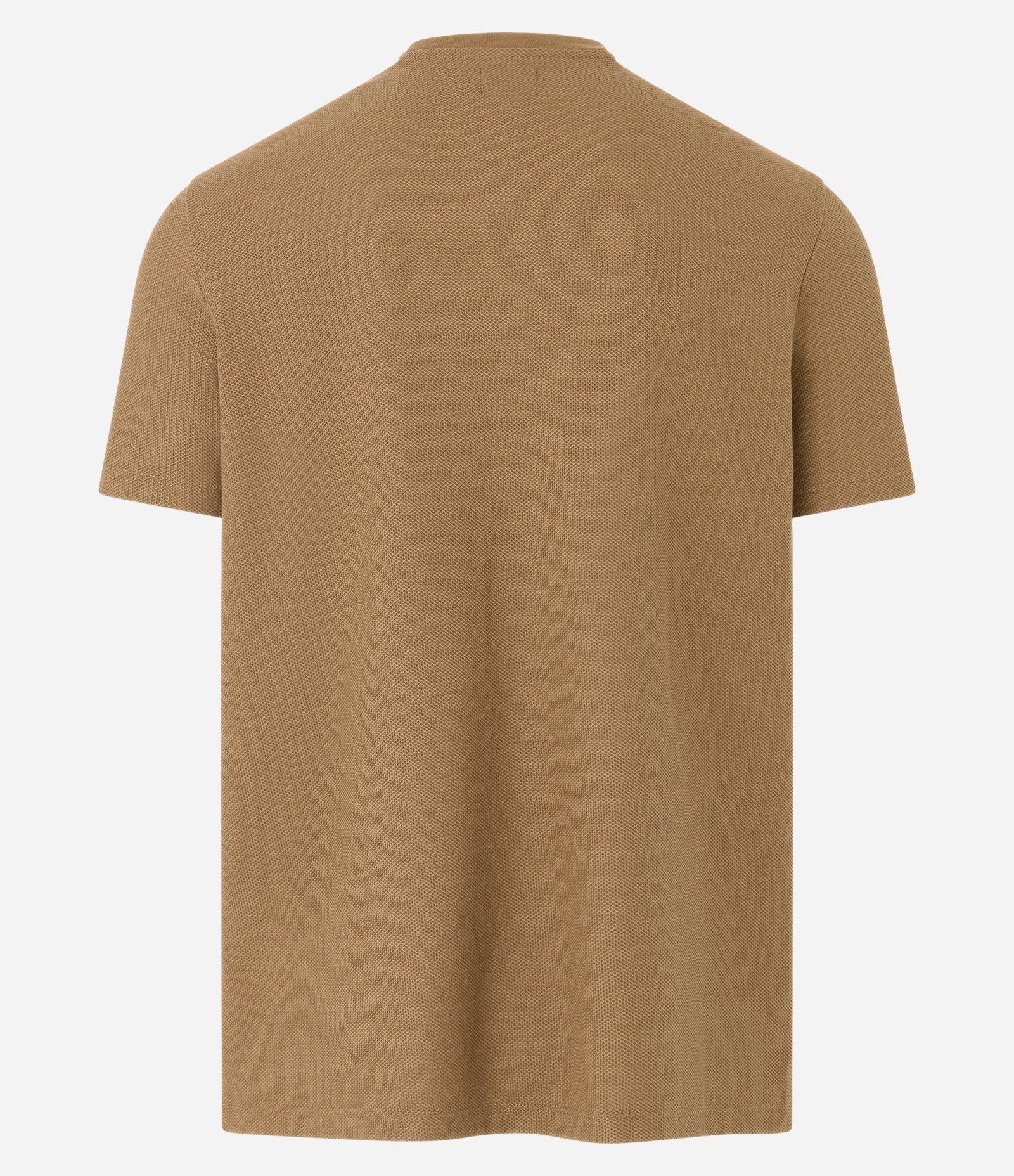 Camiseta Manga Curta em Algodão Peruano com Textura Colméia Marrom Claro 7