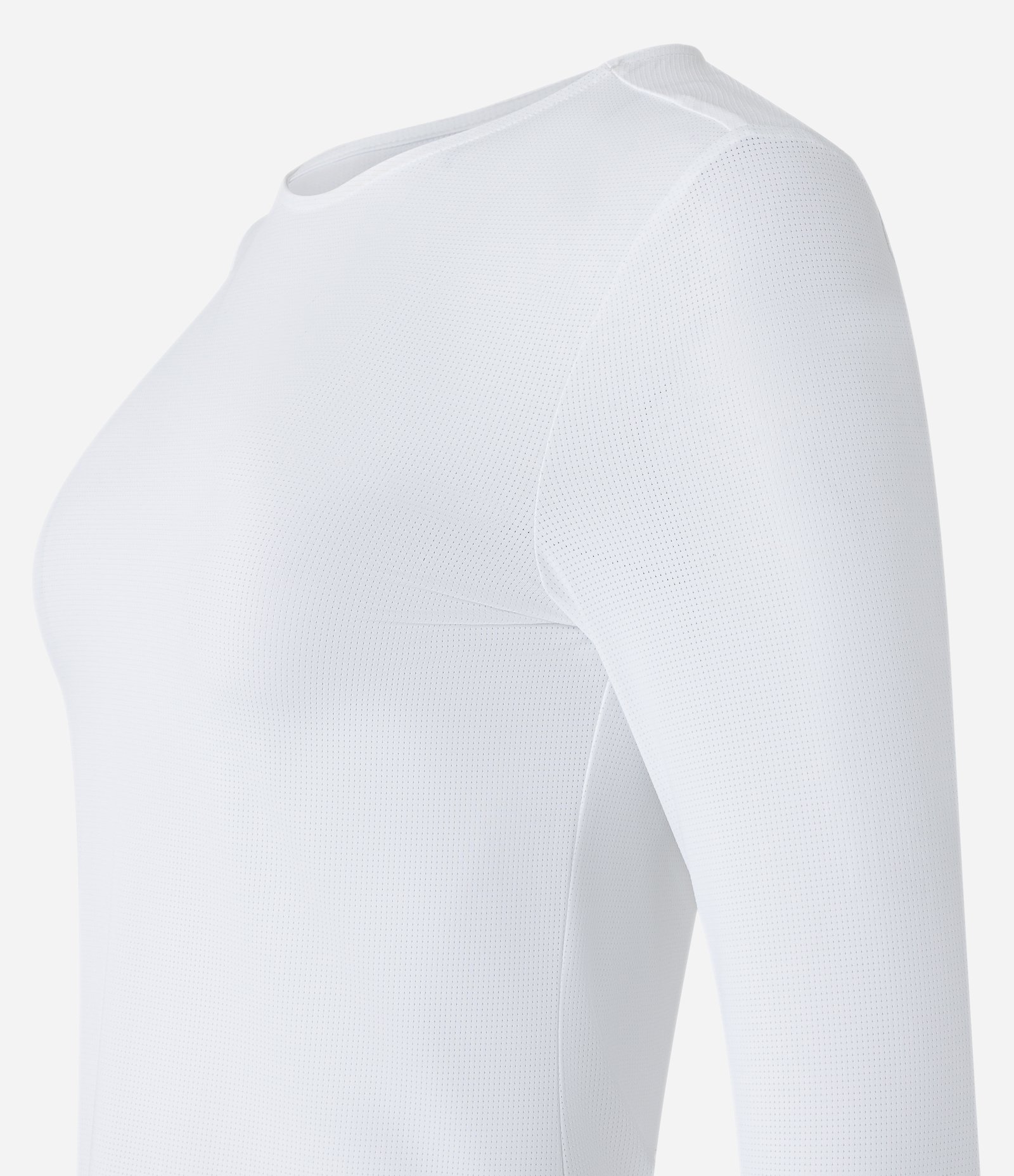 Camiseta Esportiva Ajustada em Poliamida com Detalhe Reflexivo Branco 7