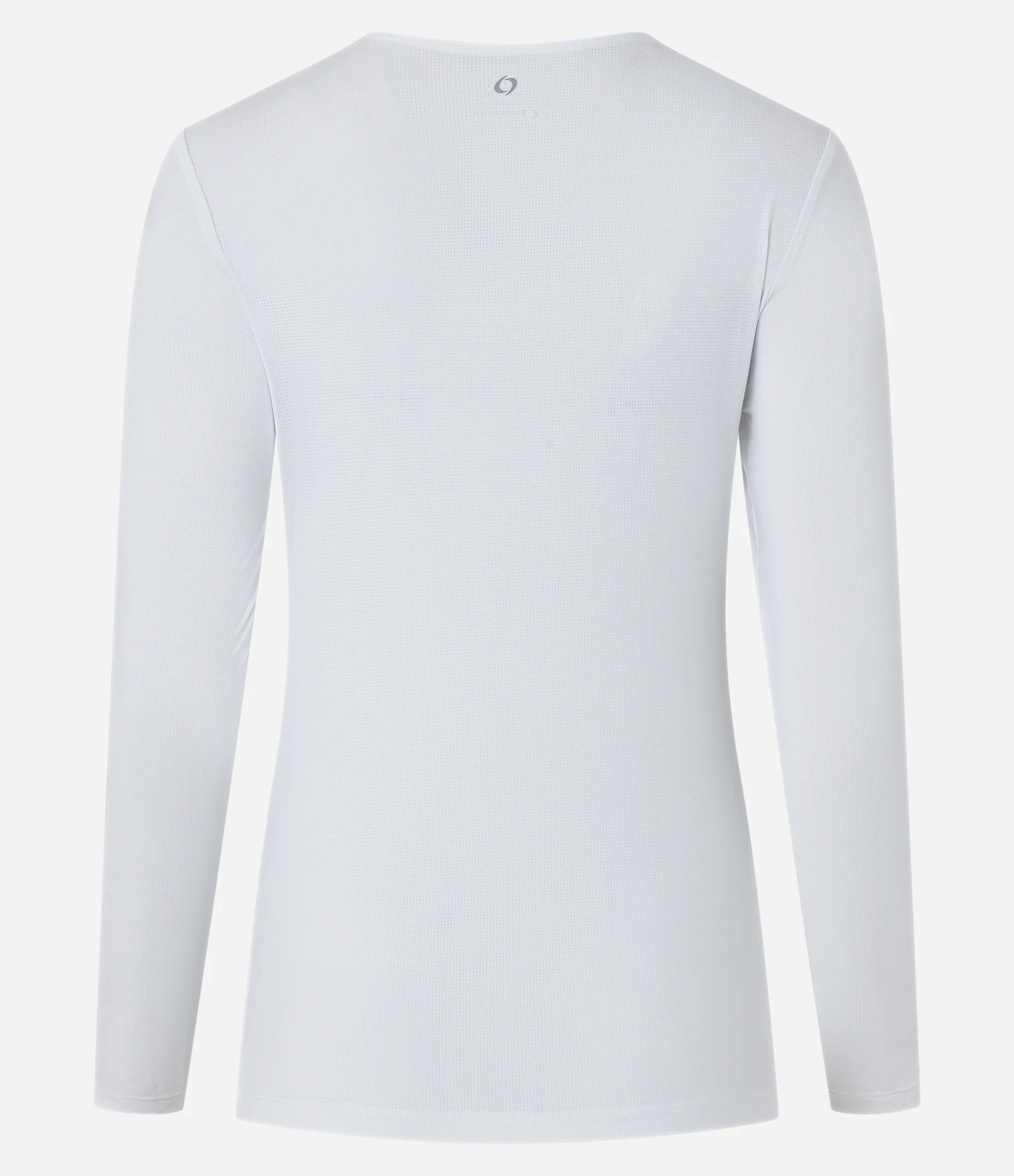 Camiseta Esportiva Ajustada em Poliamida com Detalhe Reflexivo Branco 8