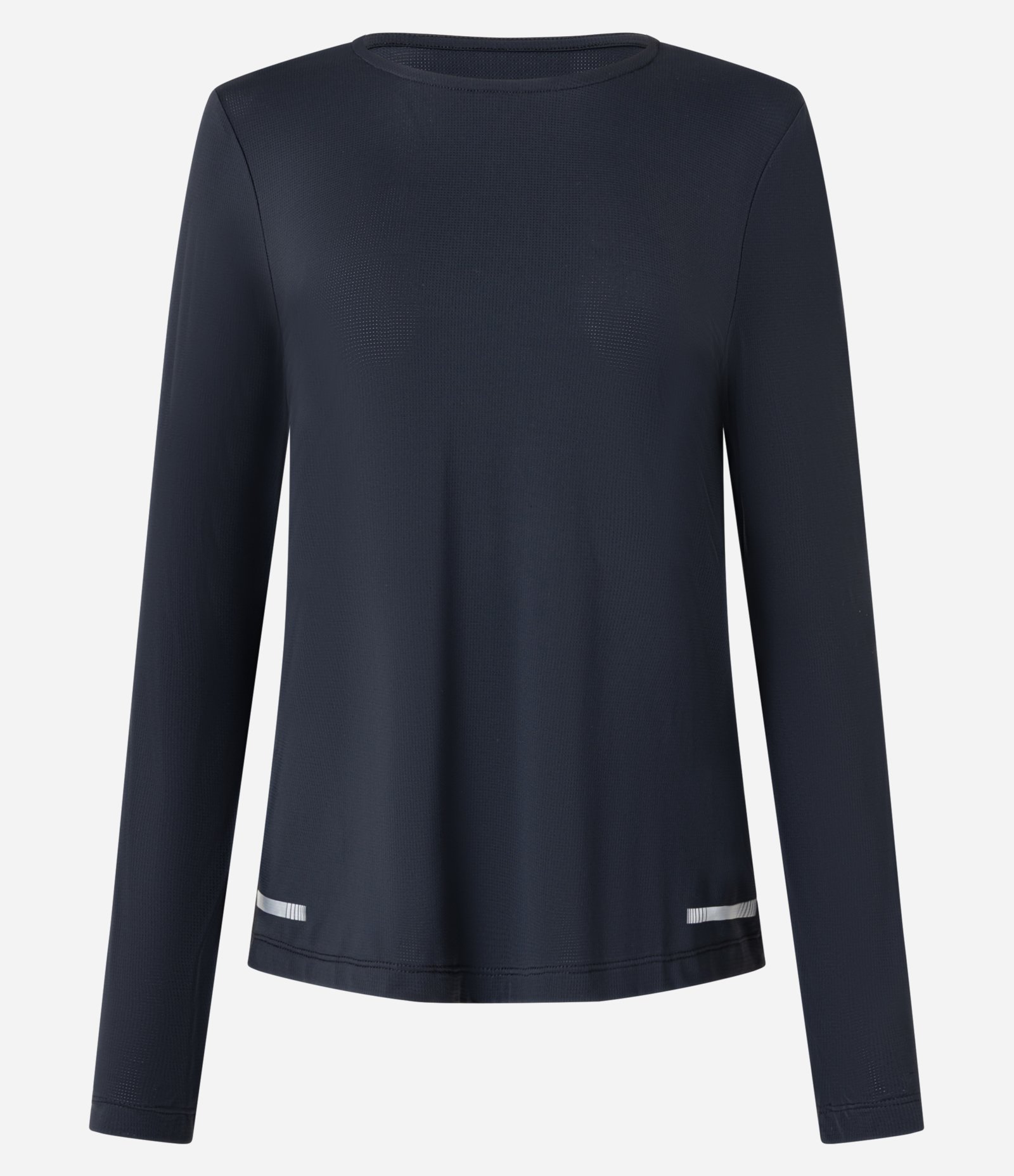 Camiseta Esportiva Ajustada em Poliamida com Detalhe Reflexivo Preto 6