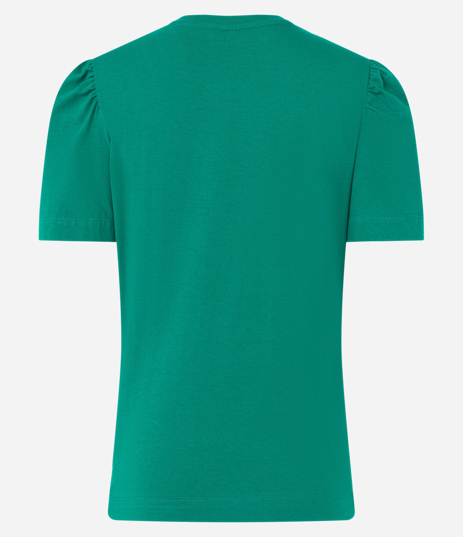 Camiseta em Meia Malha com Manga Bufante e Estampa Onça em Coração Verde 8