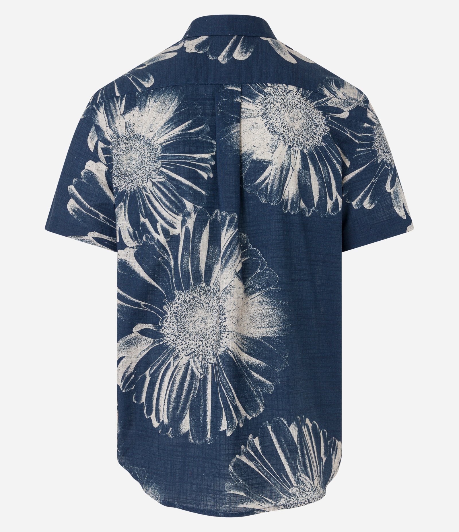 Camisa Manga Curta em Voal com Estampa Floral Azul 7