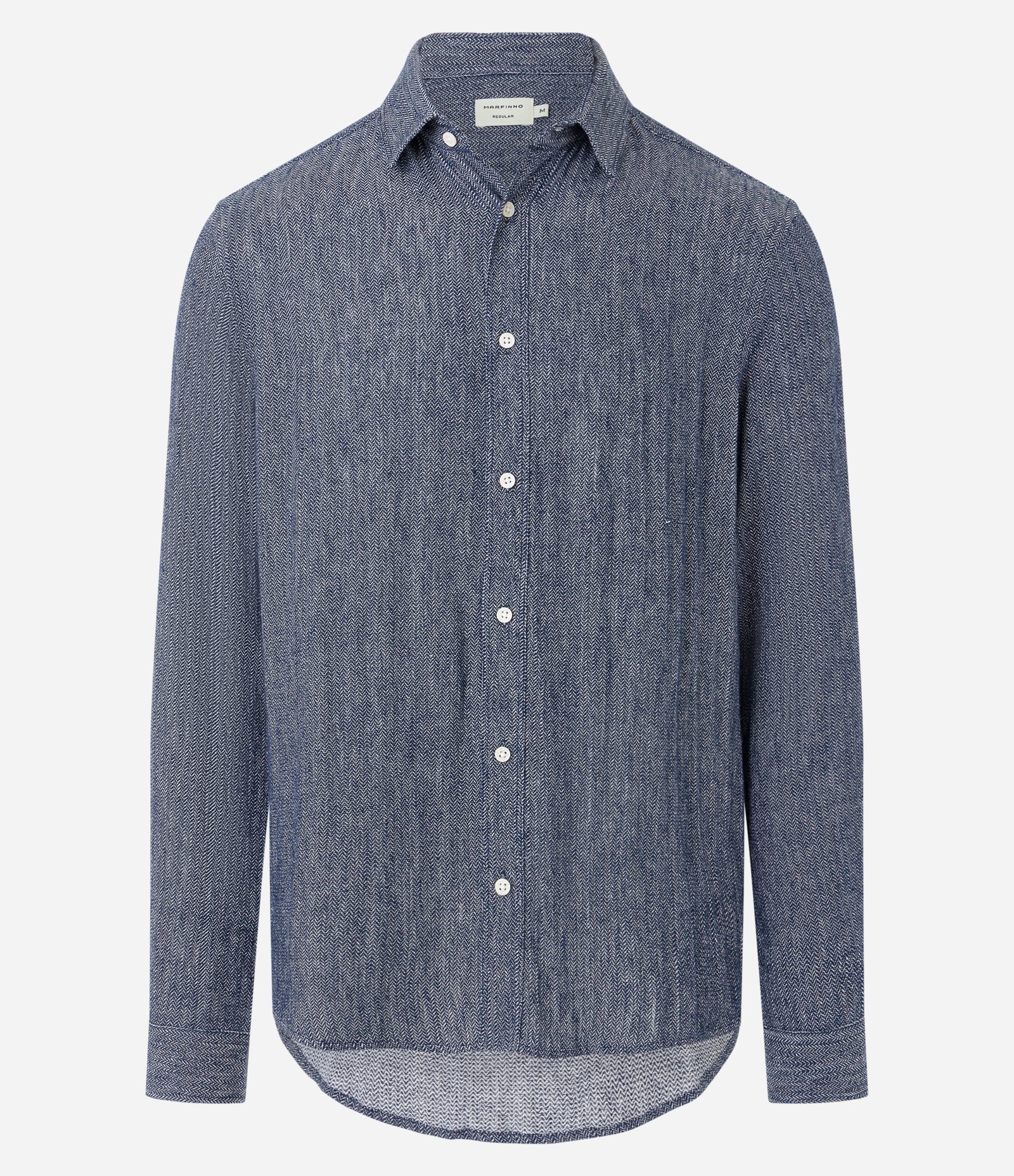 Camisa em Linho com Gola Colarinho Cinza 6