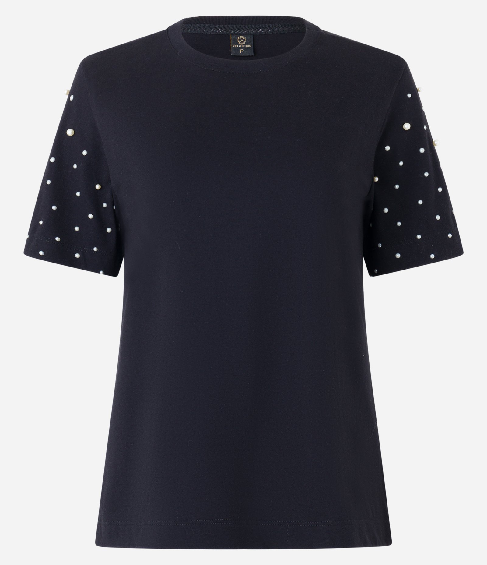 Blusa em Algodão com Pérolas na Manga Preto 4