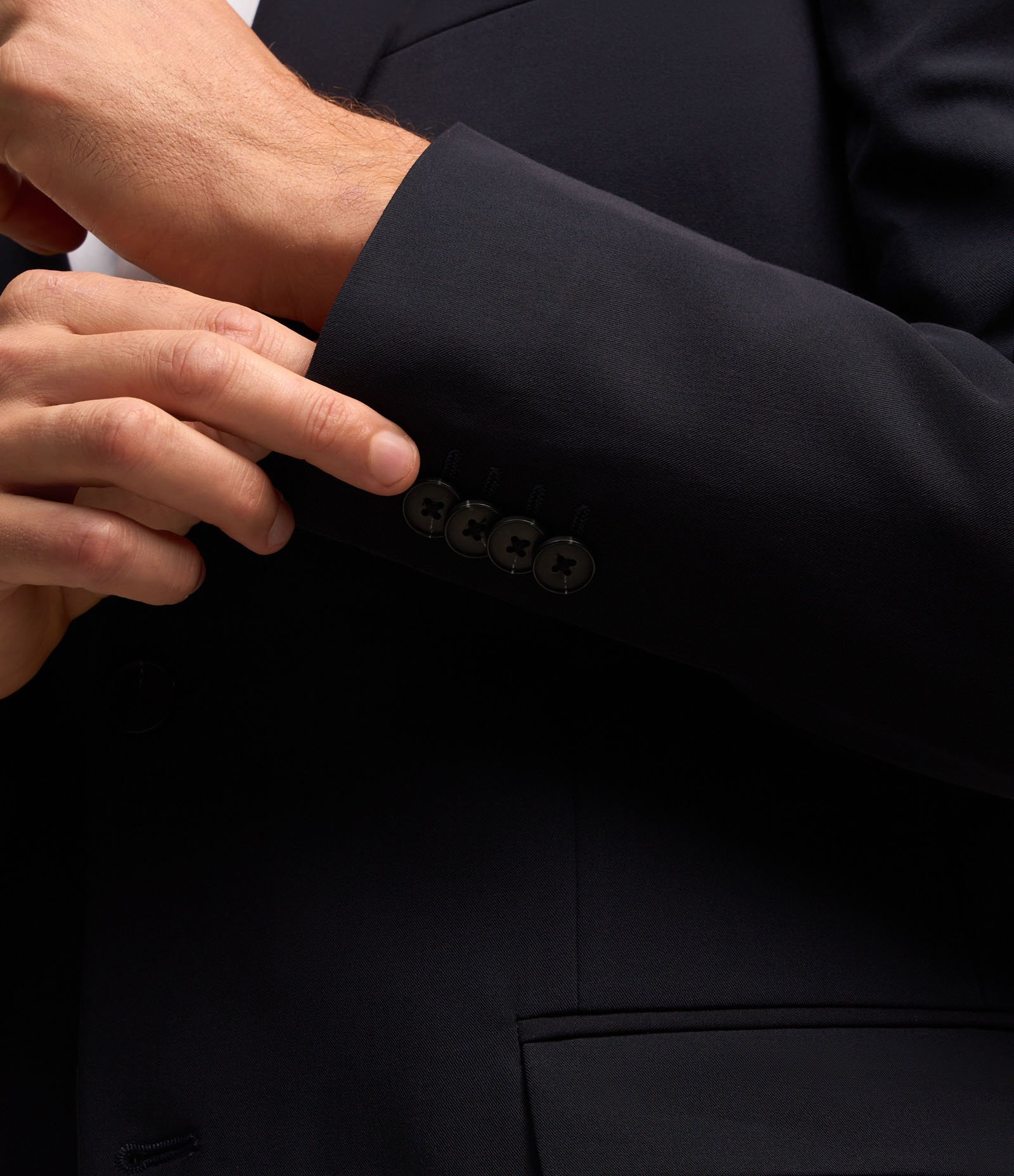 Paletó Social em Tricoline com Abotoamento Frontal Azul Marinho 5