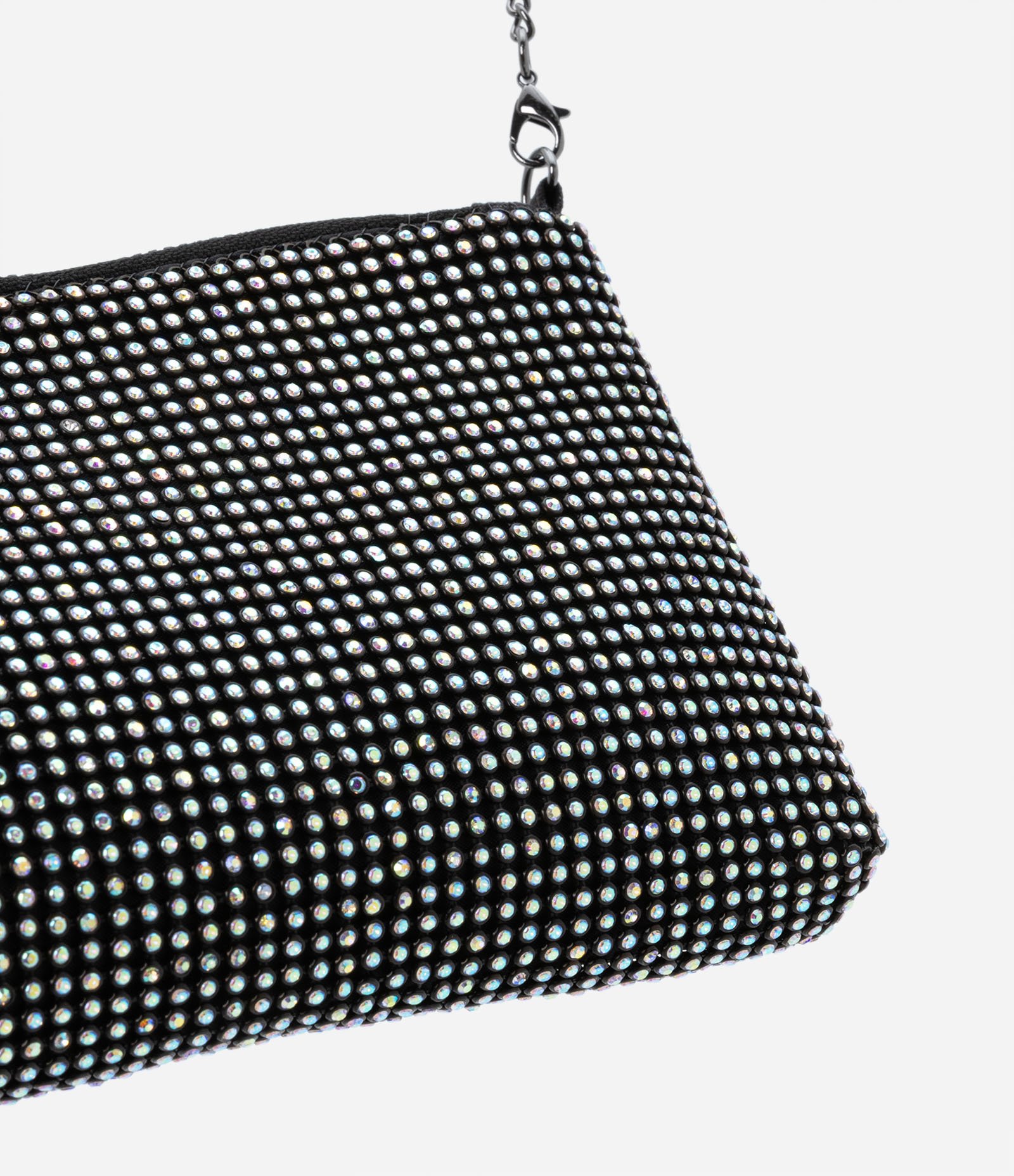 Bolsa Transversal com Alça Corrente e Detalhes em Strass Holográfico-AC 6