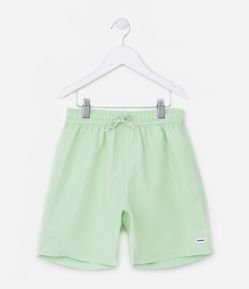 Bermuda de Banho Infantil com Etiqueta Emborrachada - Tam 5 a 14 anos