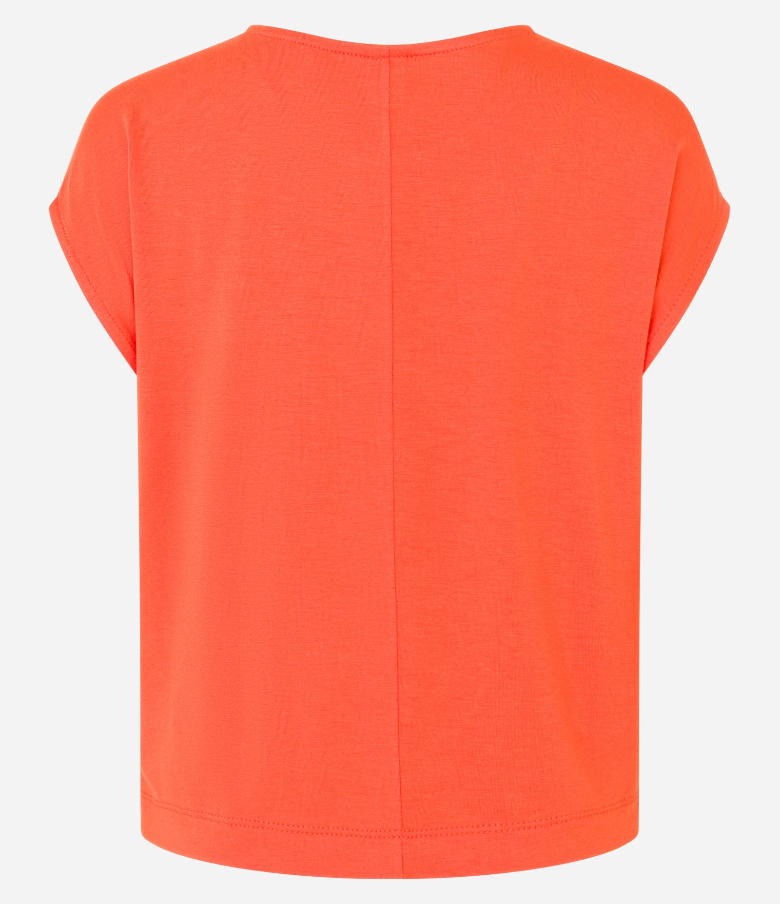 Blusa em Viscose sem Manga e com Detalhe de Pregas na Barra Laranja 6