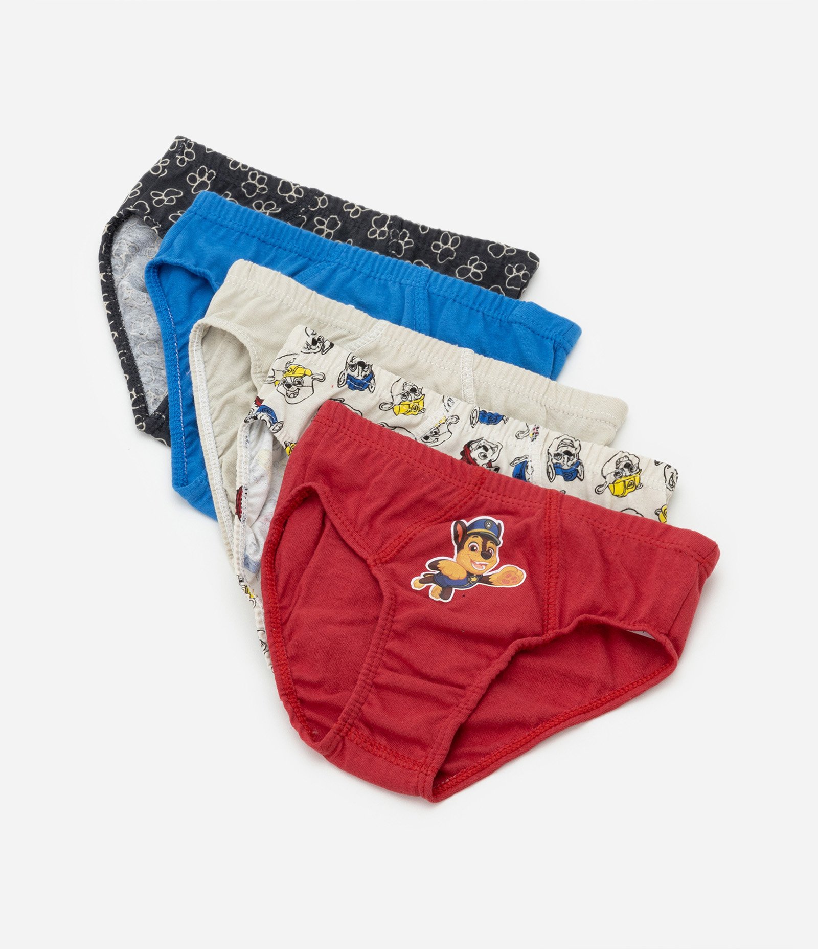 Kit 05 Cuecas Slip Infantil com Estampa da Patrulha Canina - Tam 2 a 8 anos Multicores 1