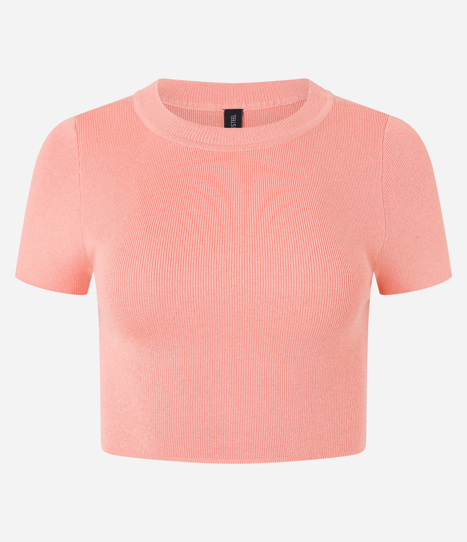 Blusa Básica Cropped Canelada em Viscose 5