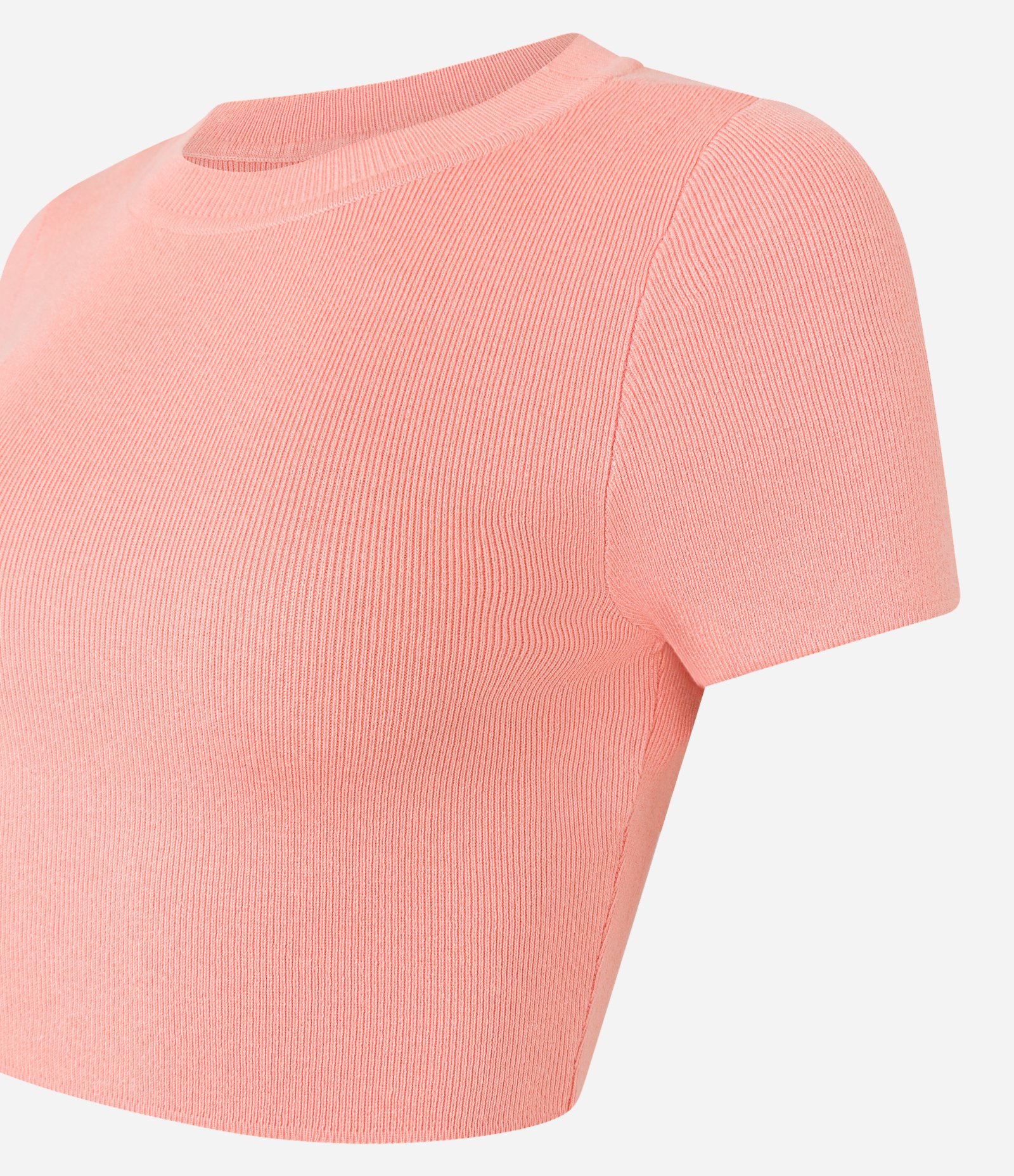 Blusa Básica Cropped Canelada em Viscose 6