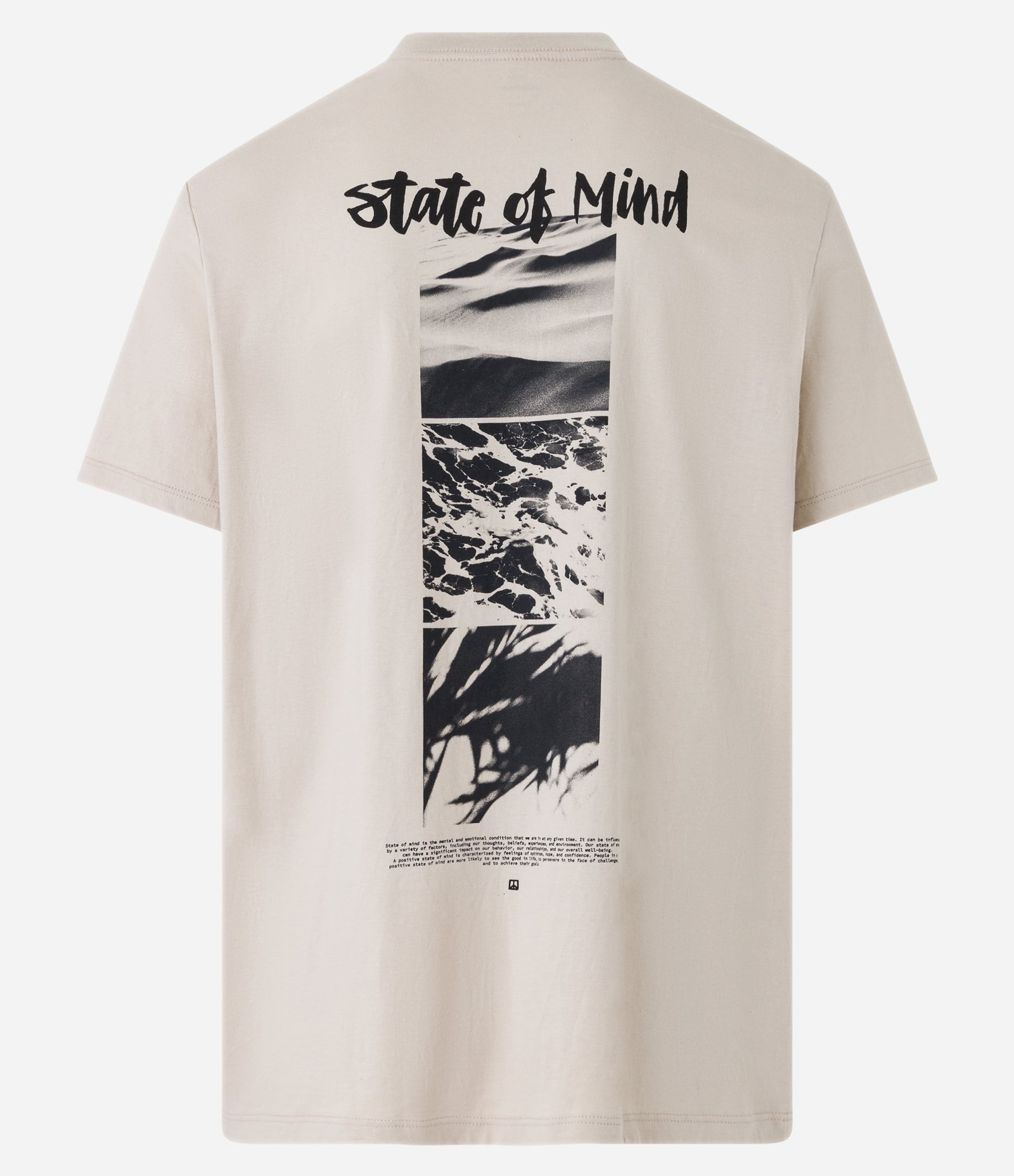 Camiseta Comfort em Algodão com Estampa State Of Mind Bege 7