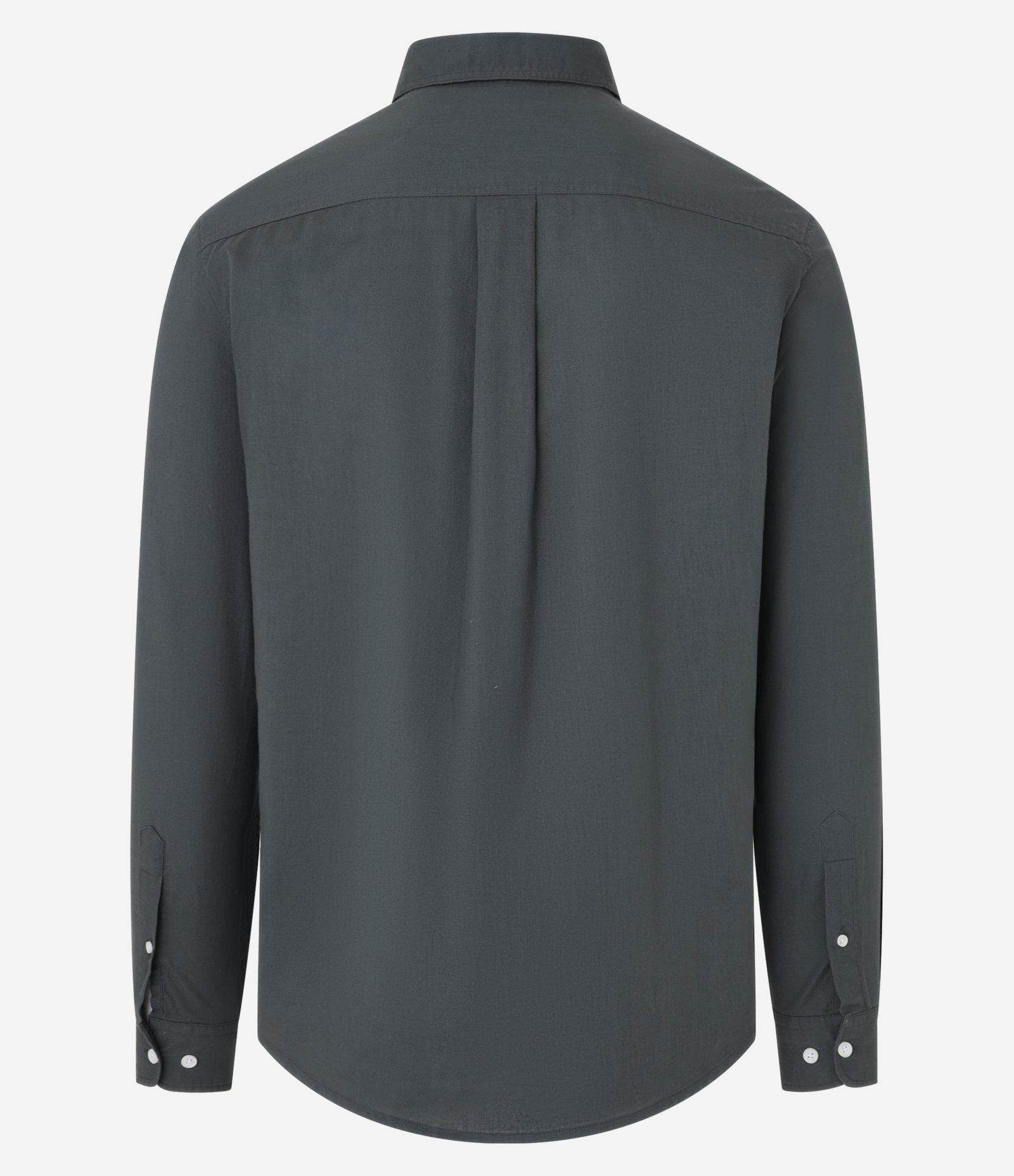Camisa Comfort Básica em Linho e Algodão Verde Acinzentado 8