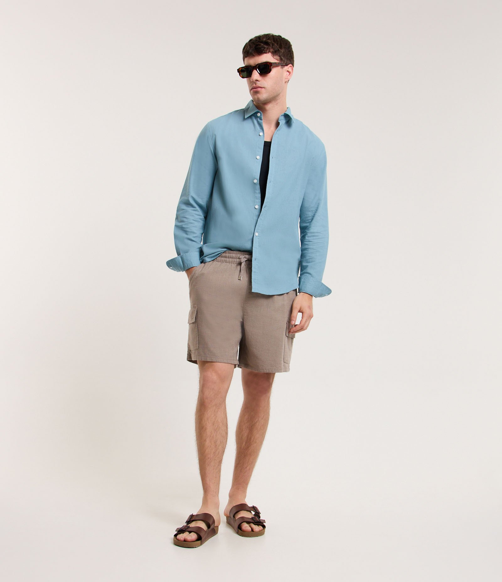 Camisa Comfort Básica em Linho e Algodão 2