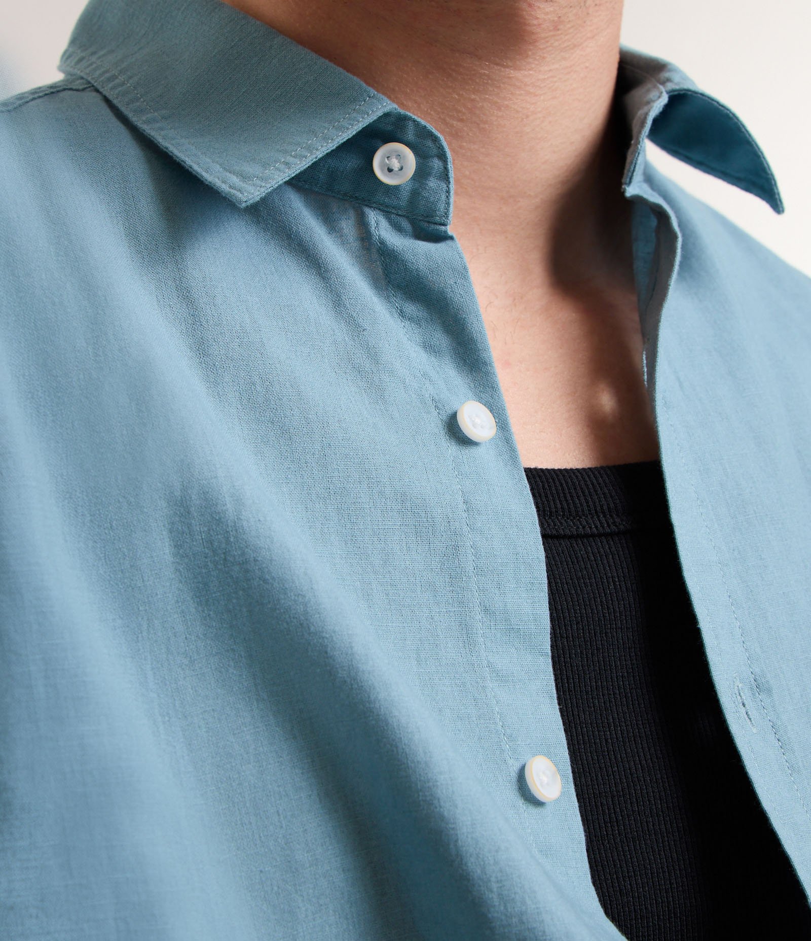 Camisa Comfort Básica em Linho e Algodão 4