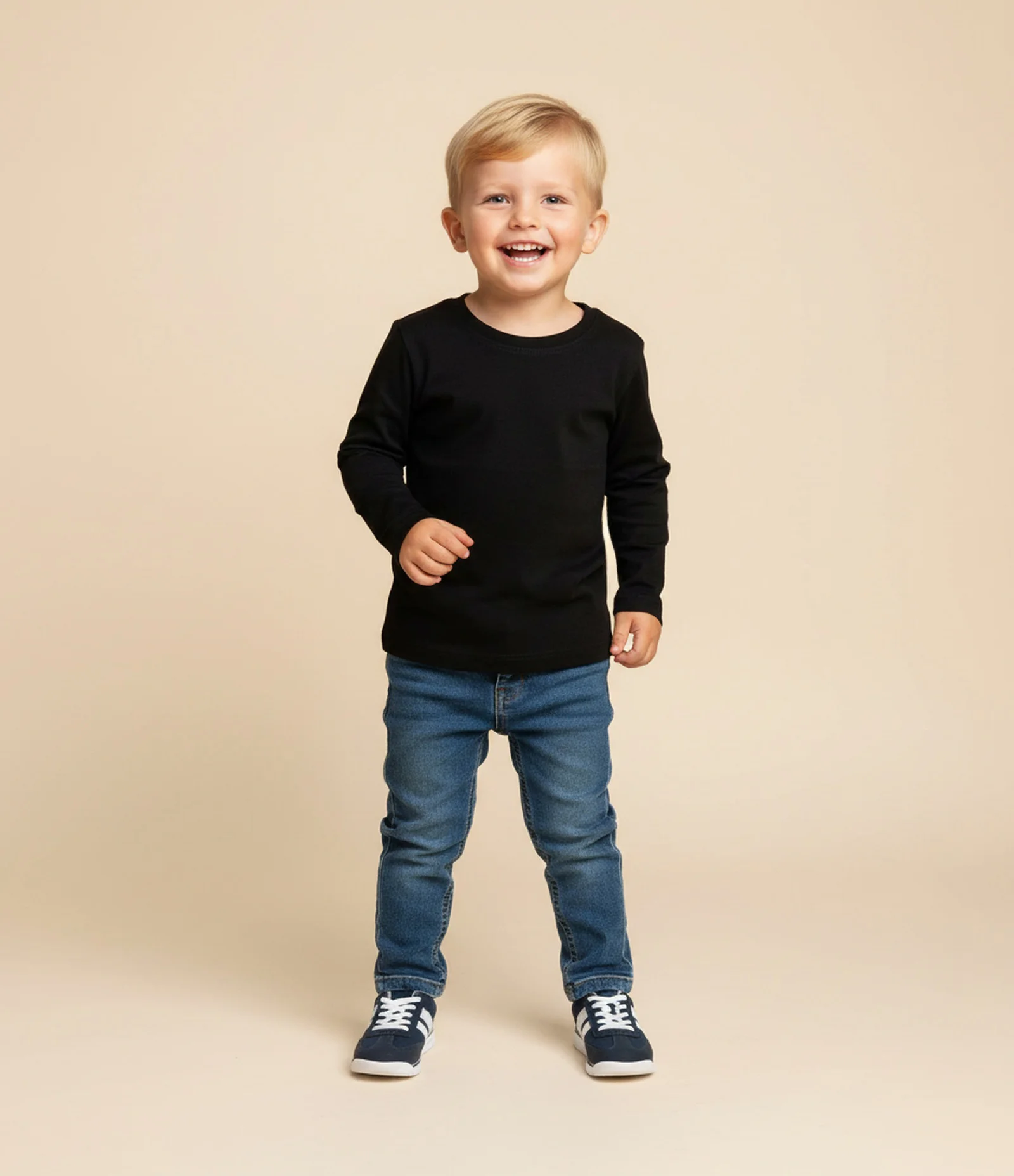 Camiseta Básica Infantil - Tam 1 a 5 anos Preto 1