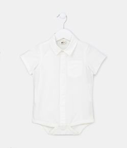 Body Infantil em Tricoline com Bolsinho - Tam 03 a 18 Meses