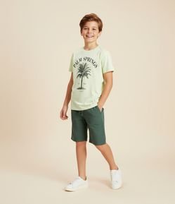 Bermuda Infantil com Forro e Cintura Elástica - Tam 5 a 14 anos