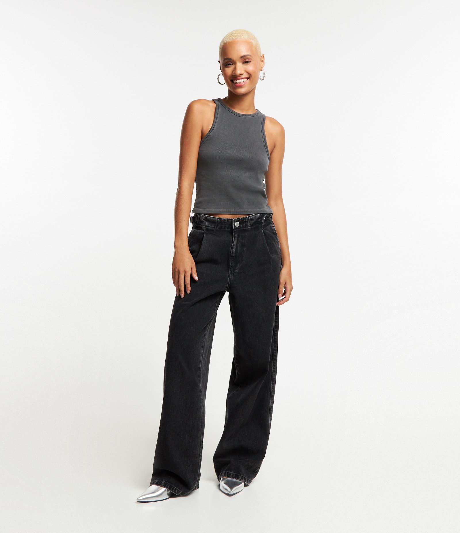 Regata em Ribana com Efeito Lavado Cinza 2