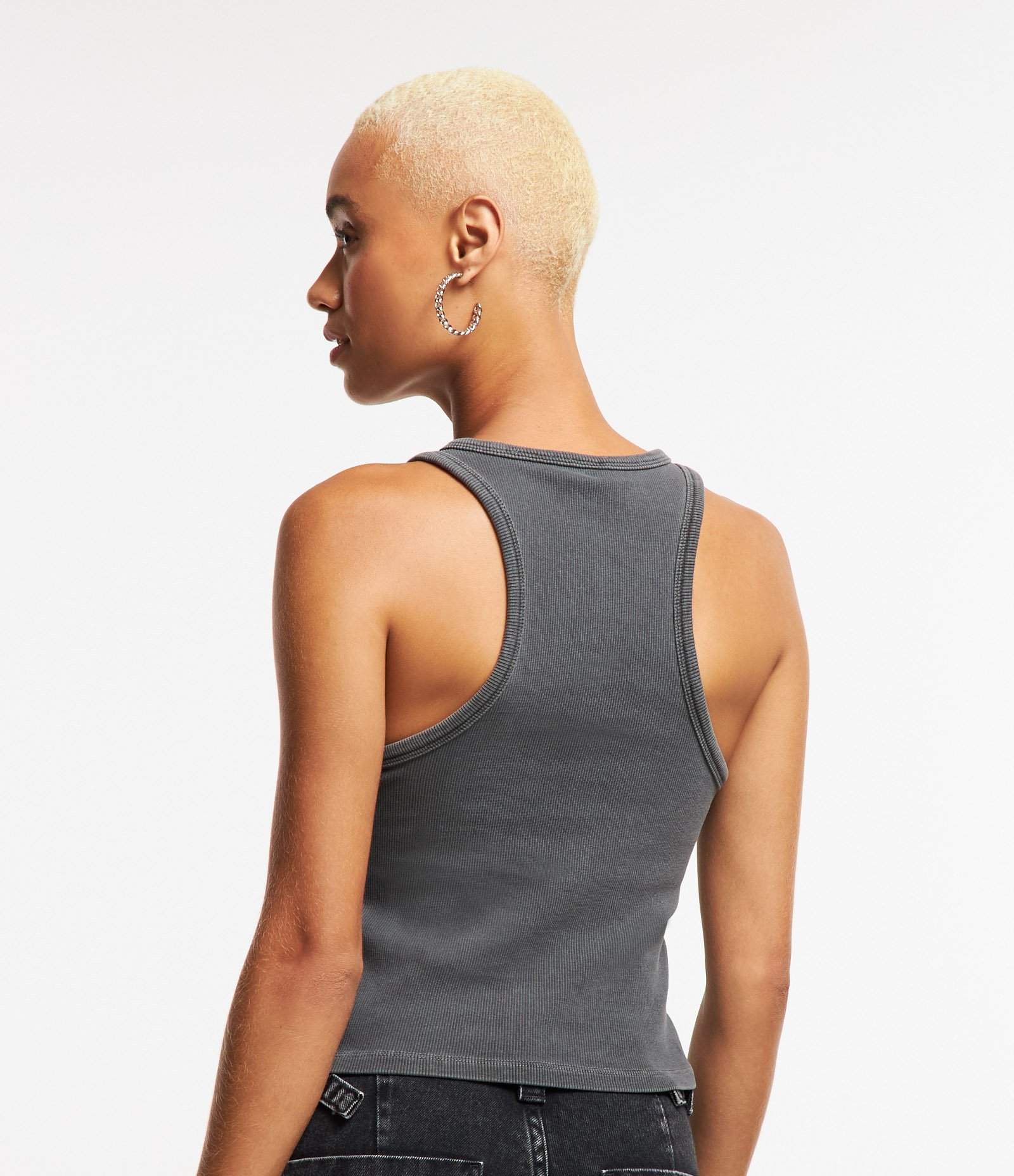 Regata em Ribana com Efeito Lavado Cinza 3