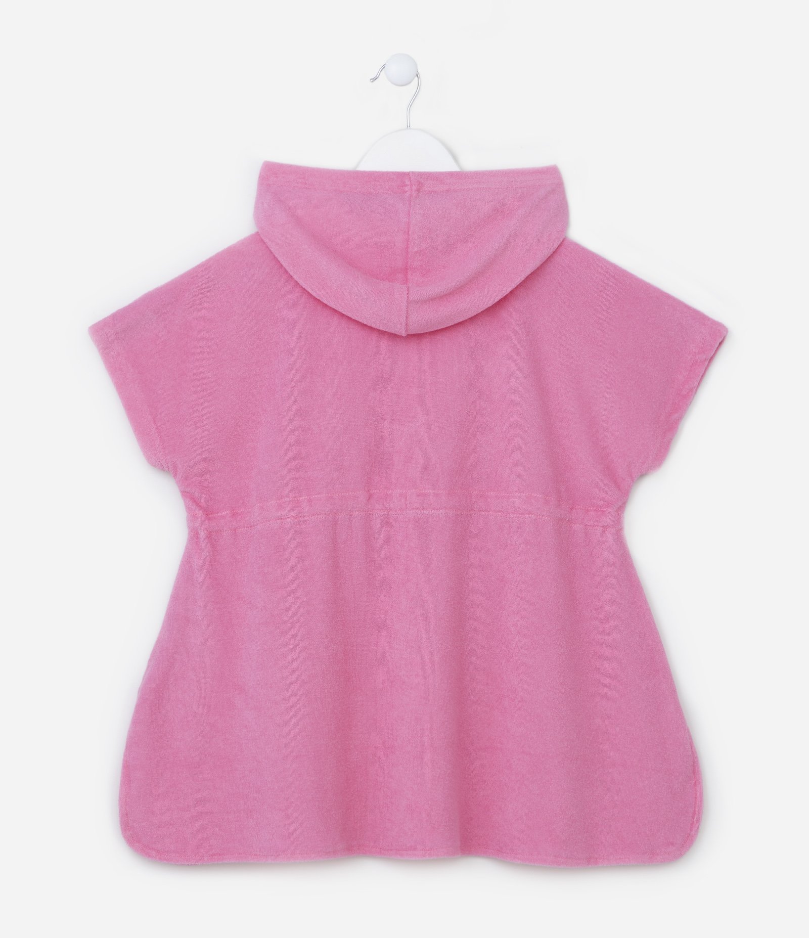 Saida de Praia Infantil Atoalhada com Capuz e Amarração na Cintura - Tam 3 a 16 Anos Rosa 2