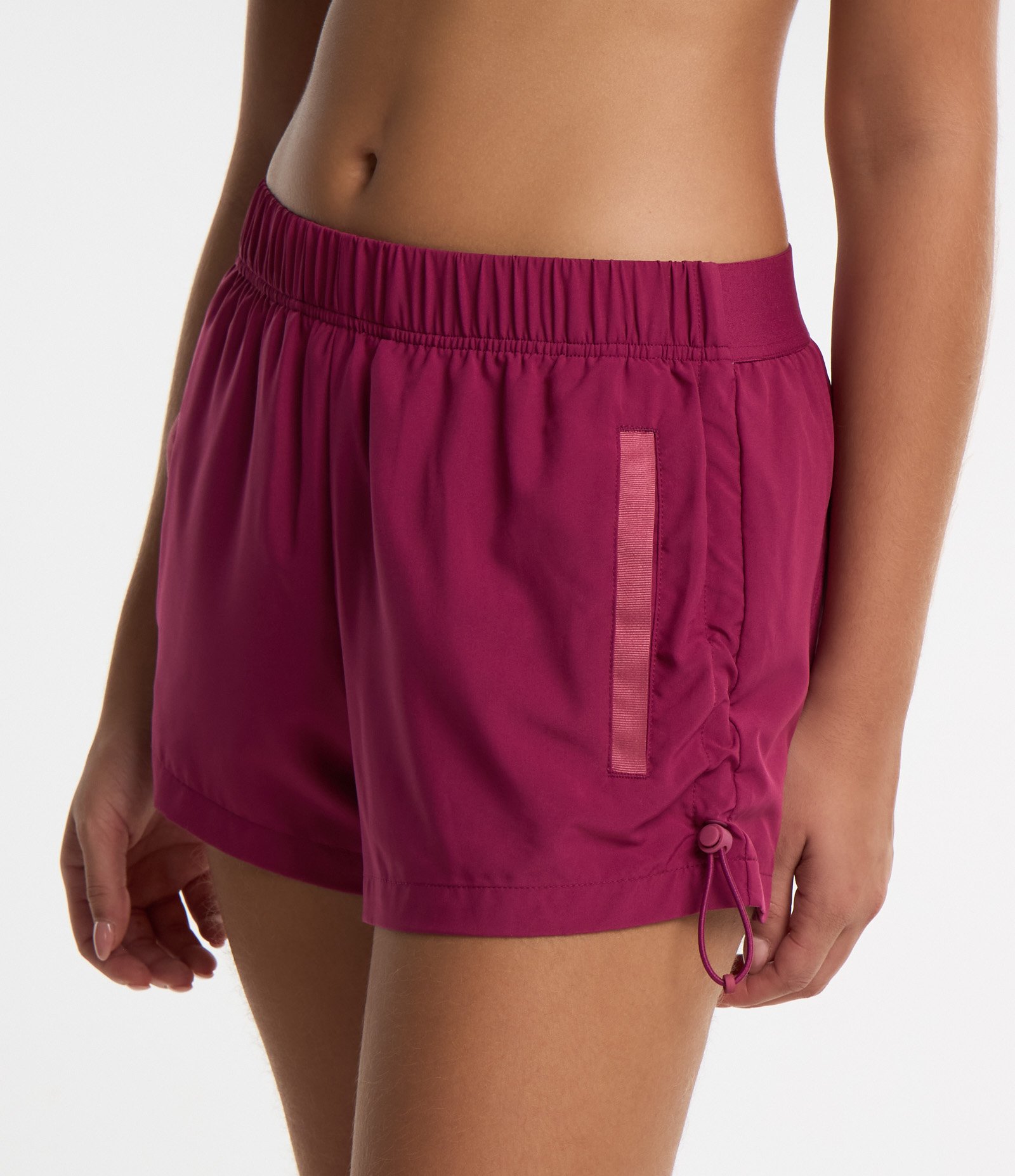 Short Runner Esportivo com Regulador Lateral Vermelho Bordô 2