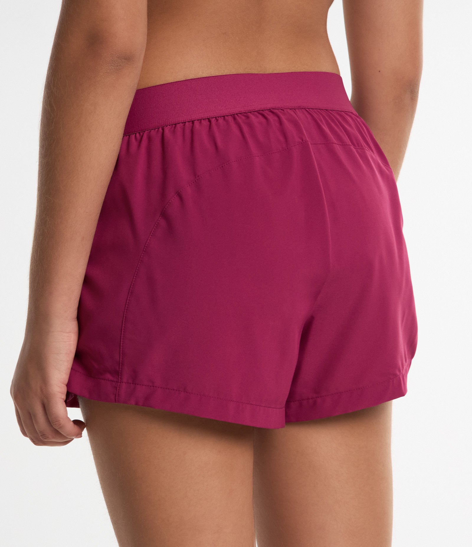 Short Runner Esportivo com Regulador Lateral Vermelho Bordô 3