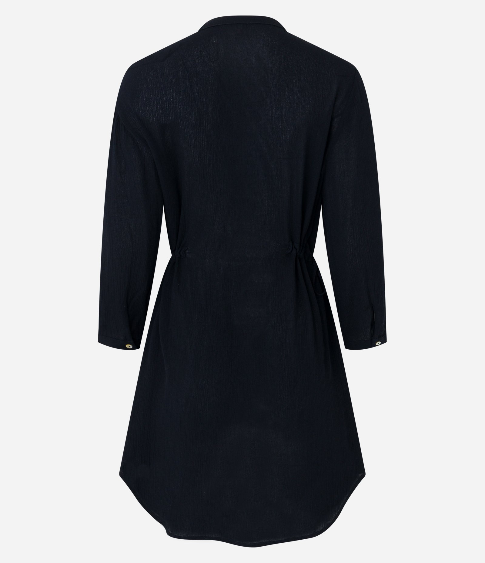 Saída de Praia Bata Maquinetada com Botões e Regulador Lateral Preto 7