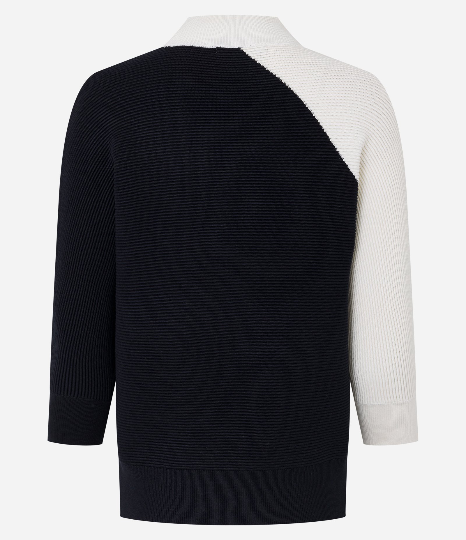 Suéter em Viscose com Botões no Punho Preto/ Branco 7
