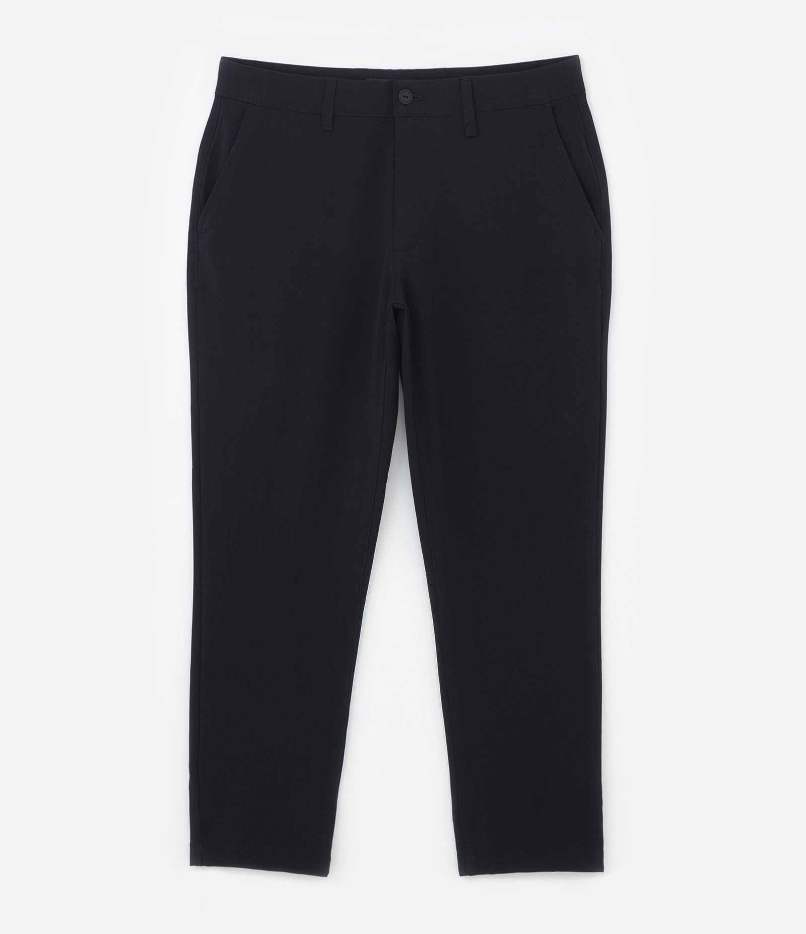 Calça Básica Slim Cropped Alfaiatada com Elastano Preto 4