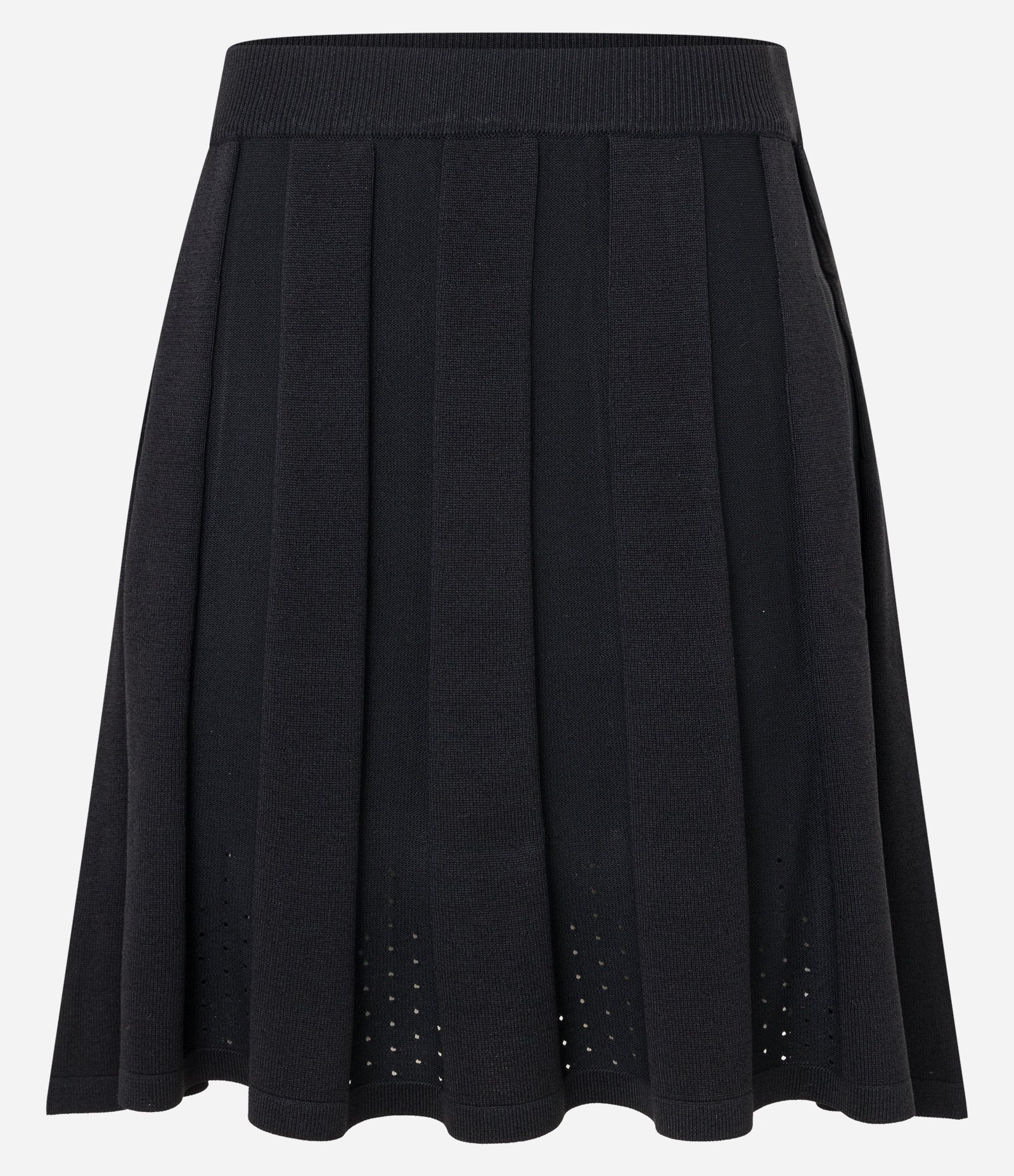 Saia Evasê em Viscose com Detalhe Drapeado Preto 7