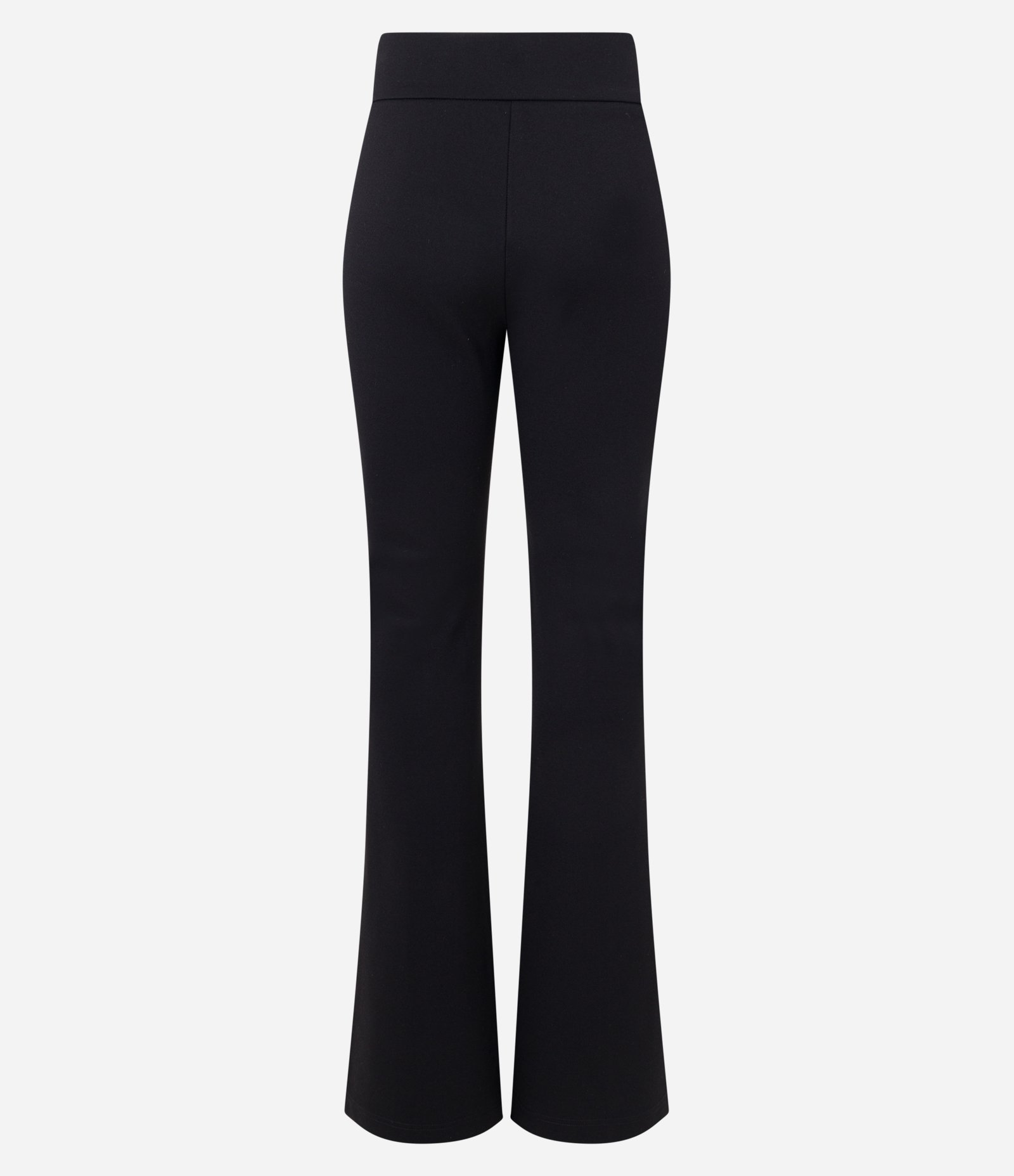 Calça Flare em Ponto Roma com Detalhe em Metal no Cós Preto 6