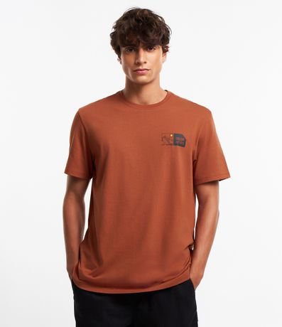 Menor preço em Camiseta Comfort em Algodão Peruano com Estampa Paisagem