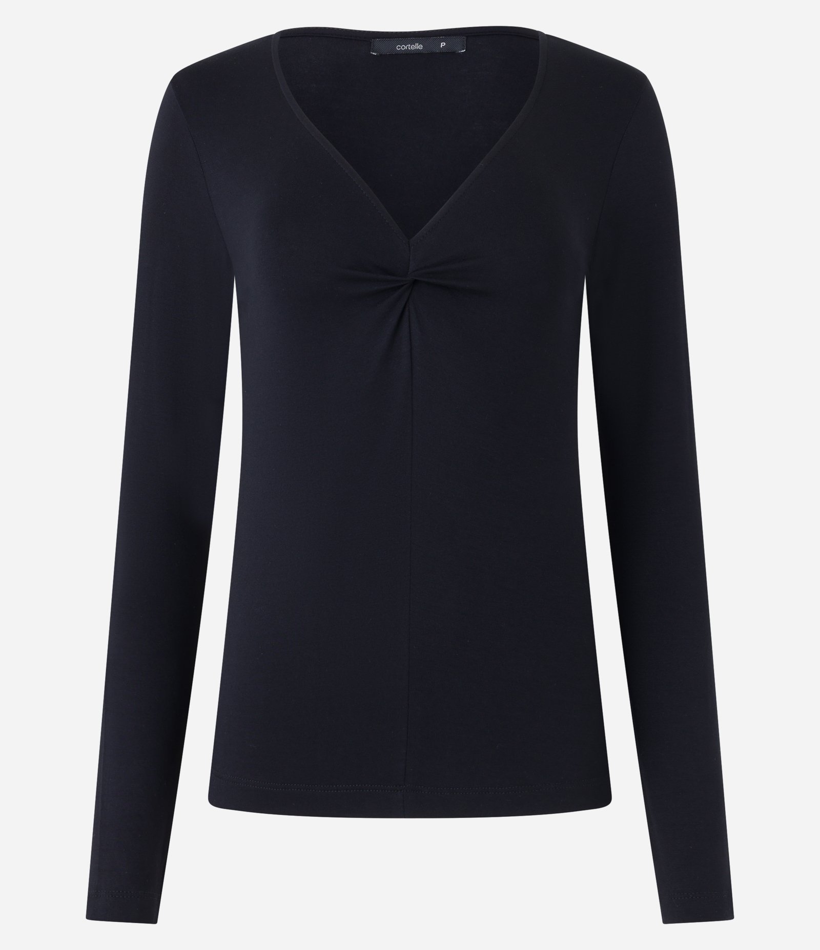 Blusa em Viscose com Decote V Torcido Preto 1