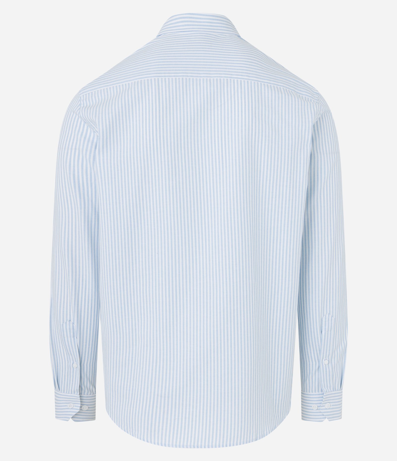 Camisa em Oxford Listrada Branco/Azul 7
