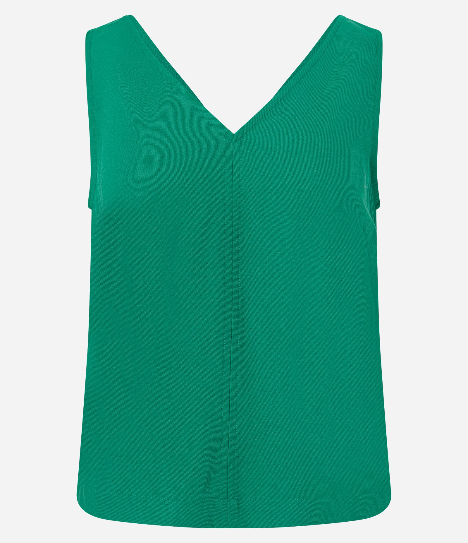 Blusa em Viscose com Decote V e Efeito Sarjado Verde 5