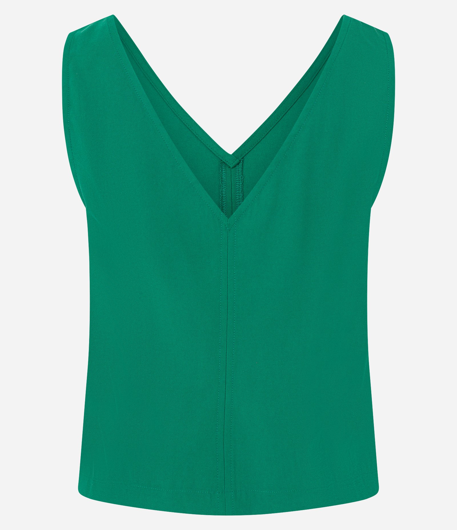 Blusa em Viscose com Decote V e Efeito Sarjado Verde 6