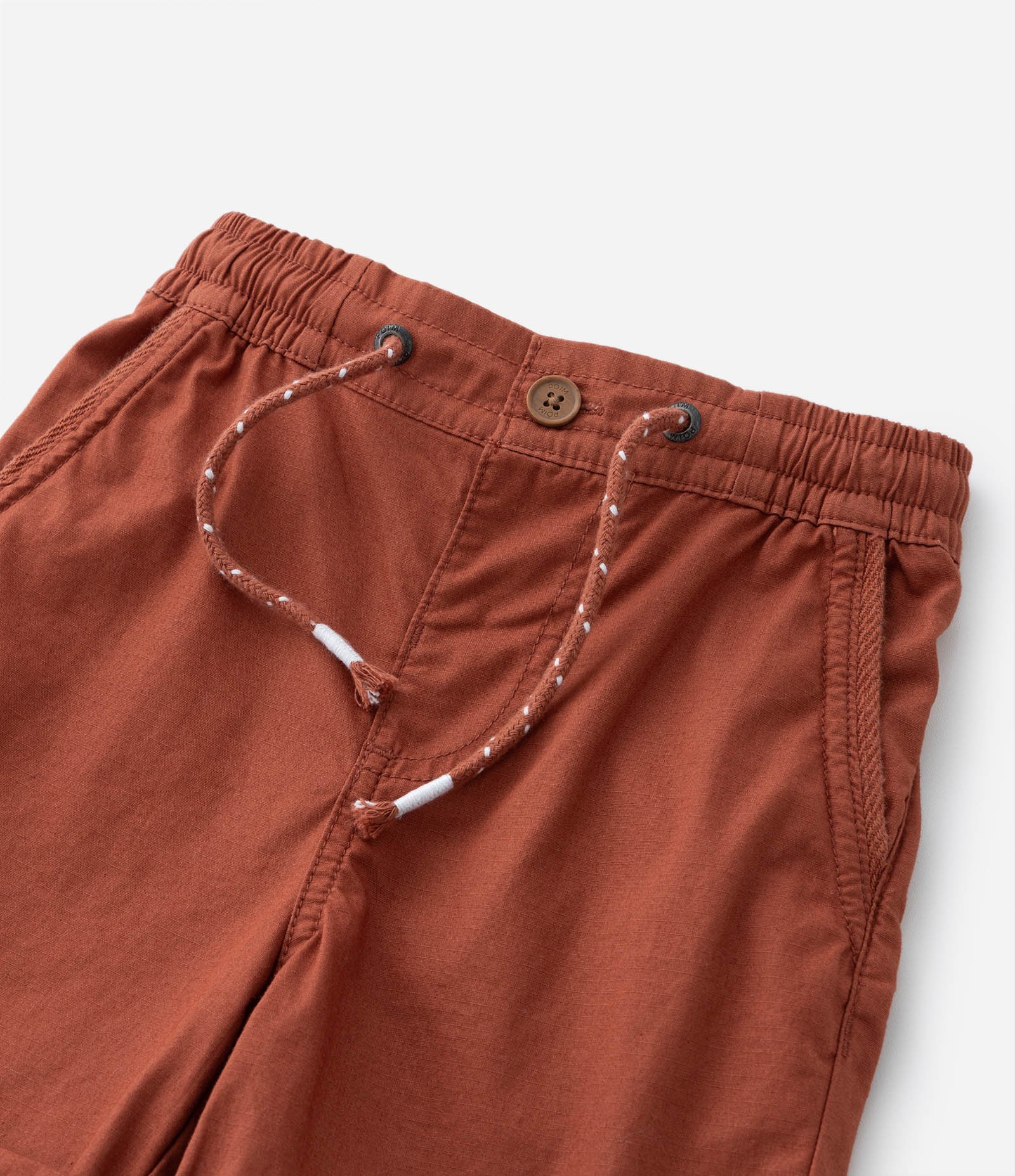 Bermuda Infantil em Sarja com Amarração - Tam 1 a 5 anos Marrom 3