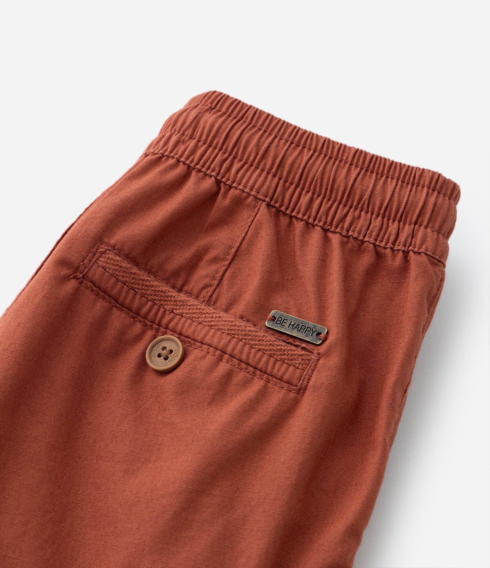 Bermuda Infantil em Sarja com Amarração - Tam 1 a 5 anos Marrom 4