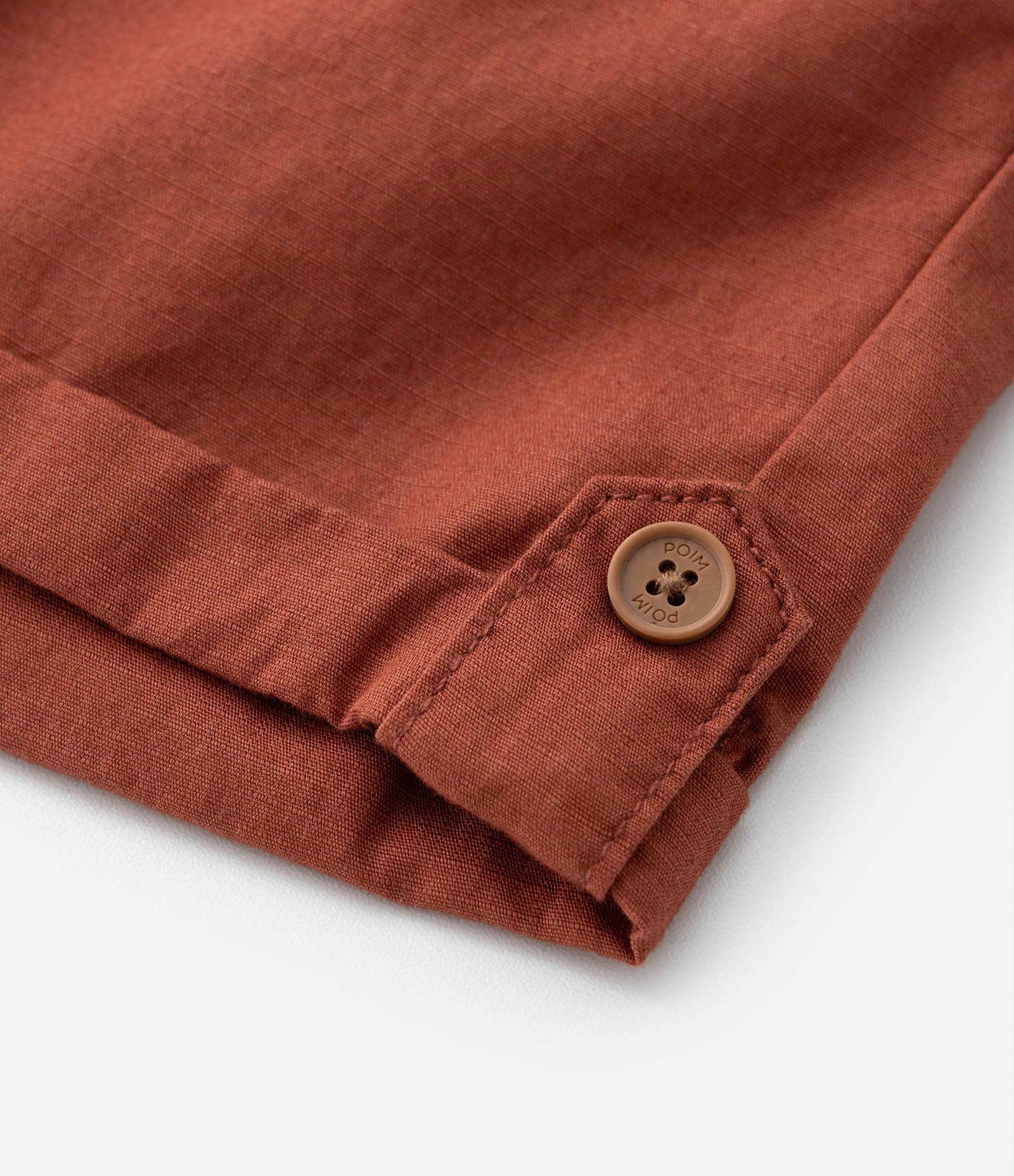 Bermuda Infantil em Sarja com Amarração - Tam 1 a 5 anos Marrom 5