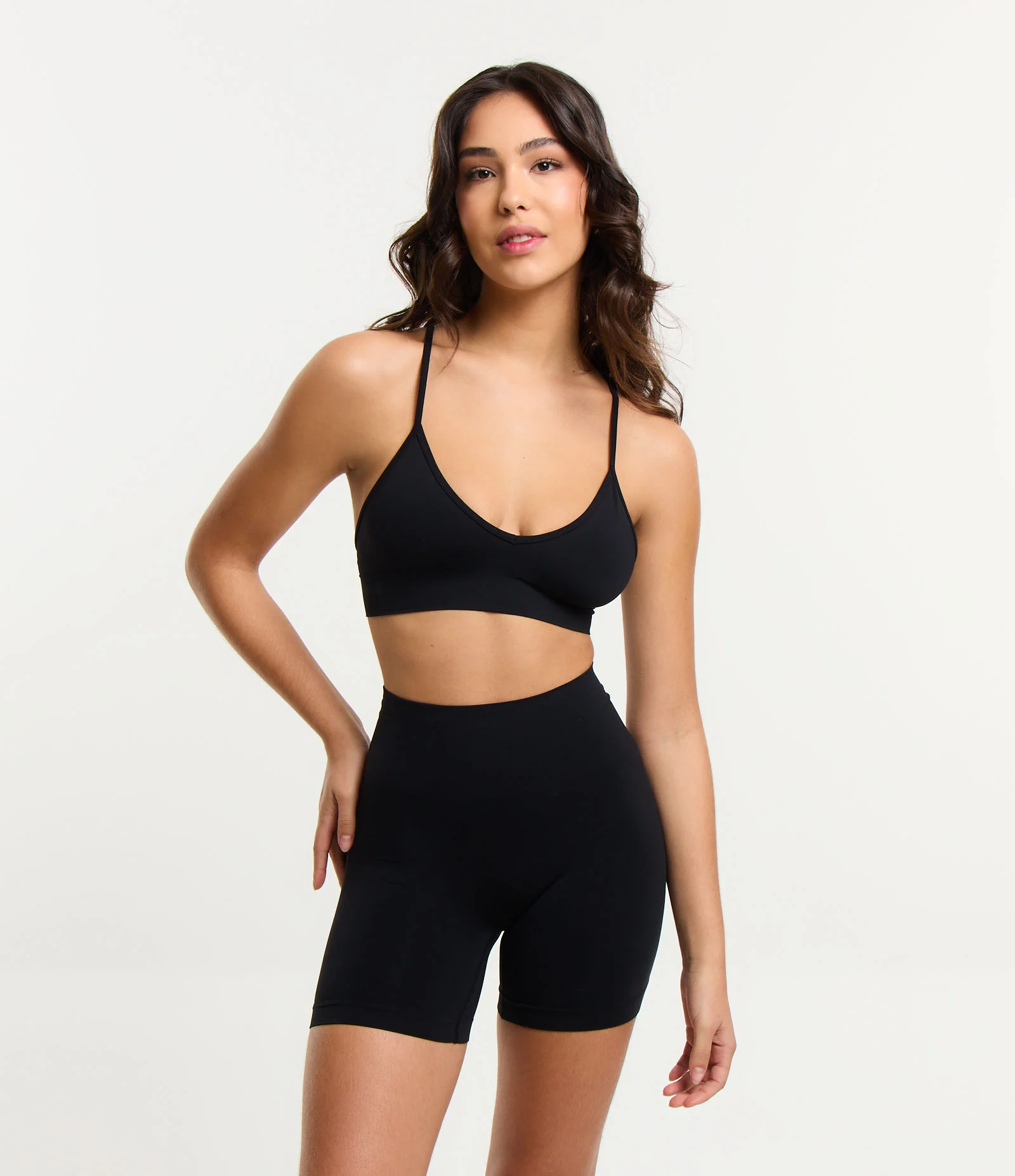 Bermuda Lingerie em Poliamida Seamless Preto 2