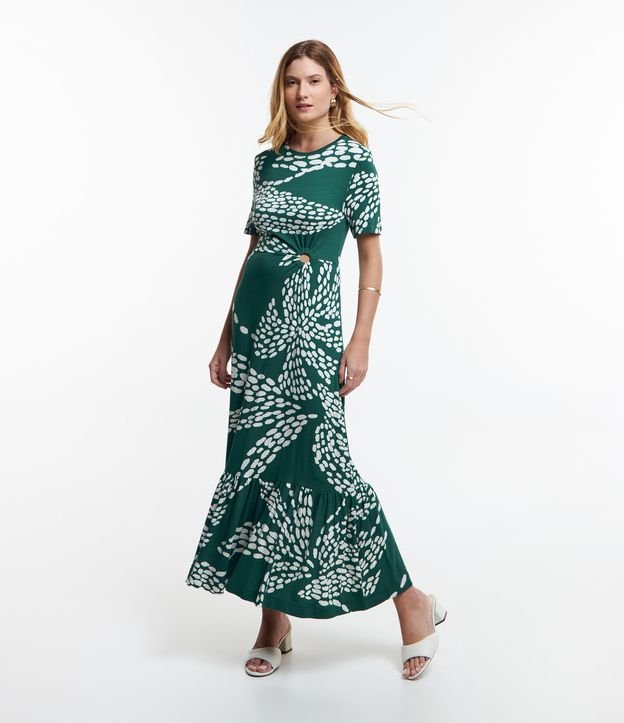 Vestido em Moletinho com Detalhe Franzido na Lateral