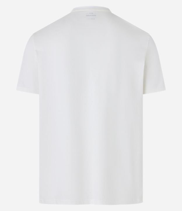 Camiseta Regular em Meia Malha com Manga Curta Branco 2
