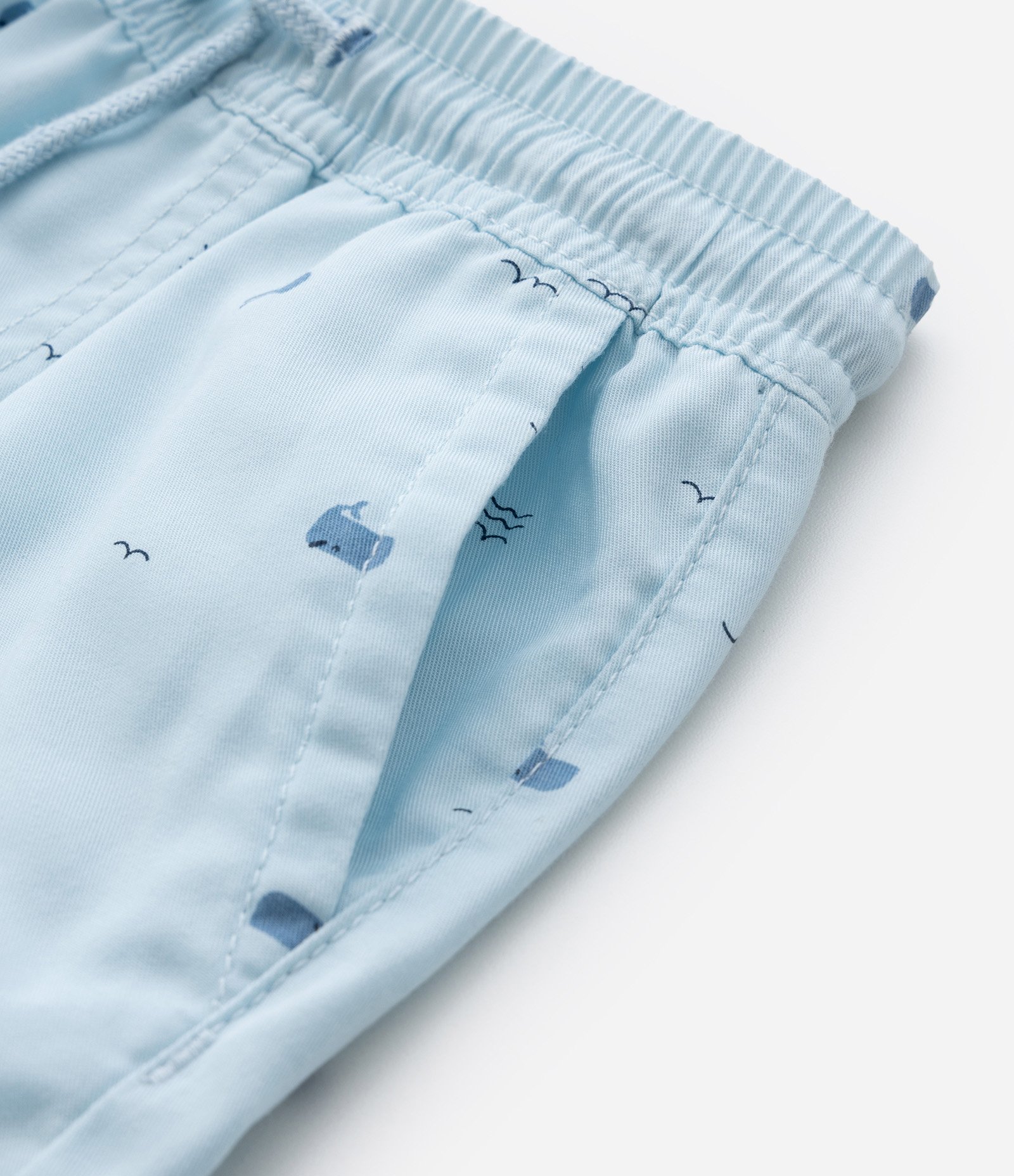 Bermuda Infantil com Estampa de Mini Baleias - Tam 1 a 5 Anos Azul 4