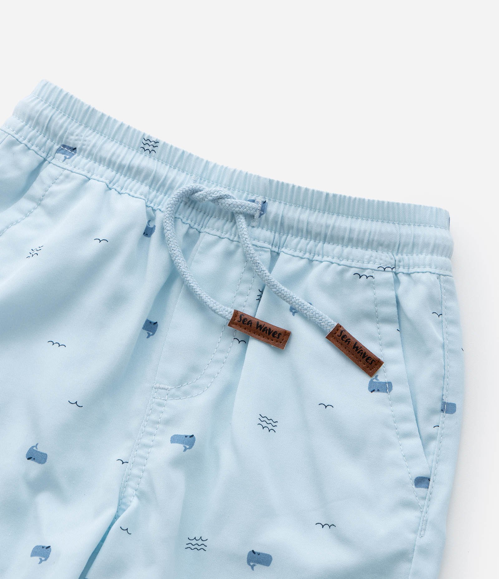 Bermuda Infantil com Estampa de Mini Baleias - Tam 1 a 5 Anos Azul 5